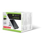 Imagen del repetidor inalámbrico Techly I-WL-REPEATER2, compatible con Ethernet rápido en colores negro y blanco. SKU I-WL-REPEATER2.