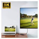 Adaptador de cable de vídeo Techly IADAP MDP-HDMIF8K Mini DisplayPort a HDMI 8K en color negro, ideal para una conexión de alta definición sin pérdida de calidad.