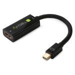 Adaptador de cable de vídeo Techly IADAP MDP-HDMIF8K Mini DisplayPort a HDMI 8K en color negro, ideal para una conexión de alta definición sin pérdida de calidad.