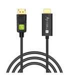 Techly ICOC DSP-H12-020 adaptador de cable de vídeo de 2 metros, DisplayPort a HDMI, color negro. SKU: ICOC DSP-H12-020