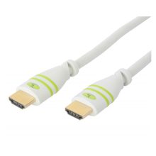 Cable HDMI Techly 10.0 metros. Conectores M/M tipo A estándar en color blanco. SKU ICOC HDMI-4-100WH