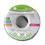 Cable HDMI Techly 10.0 metros. Conectores M/M tipo A estándar en color blanco. SKU ICOC HDMI-4-100WH