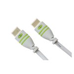 Cable HDMI Techly 10.0 metros. Conectores M/M tipo A estándar en color blanco. SKU ICOC HDMI-4-100WH