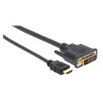 Cable Techly 10m HDMI-A a DVI-D DL en color negro, modelo ICOC HDMI-D-100, ideal para transmisiones de alta calidad entre dispositivos.