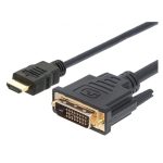 Cable Techly 10m HDMI-A a DVI-D DL en color negro, modelo ICOC HDMI-D-100, ideal para transmisiones de alta calidad entre dispositivos.