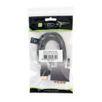 Cable Techly 10m HDMI-A a DVI-D DL en color negro, modelo ICOC HDMI-D-100, ideal para transmisiones de alta calidad entre dispositivos.