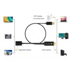 Techly ICOC HDMI-DP12A60, adaptador de cable de vídeo HDMI tipo A (Estándar) a DisplayPort, color negro, SKU ICOC HDMI-DP12A60