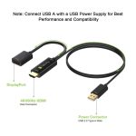 Techly ICOC HDMI-DP12A60, adaptador de cable de vídeo HDMI tipo A (Estándar) a DisplayPort, color negro, SKU ICOC HDMI-DP12A60