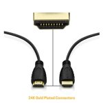 Cable Techly ICOC HDMI2-4-090, HDMI de 9 metros, con conector tipo A estándar en color negro. SKU: ICOC HDMI2-4-090