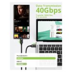 Cable Techly ICOC MUSB40-CMCM08, USB4 Gen 3x2, longitud 0.8 metros, conectores USB-C, color negro, SKU ICOC MUSB40-CMCM08