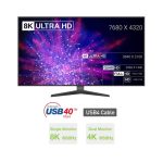 Cable Techly ICOC MUSB40-CMCM08, USB4 Gen 3x2, longitud 0.8 metros, conectores USB-C, color negro, SKU ICOC MUSB40-CMCM08