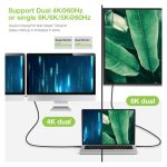 Cable Techly ICOC MUSB40-CMCM08, USB4 Gen 3x2, longitud 0.8 metros, conectores USB-C, color negro, SKU ICOC MUSB40-CMCM08