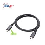 Cable Techly ICOC MUSB40-CMCM08, USB4 Gen 3x2, longitud 0.8 metros, conectores USB-C, color negro, SKU ICOC MUSB40-CMCM08
