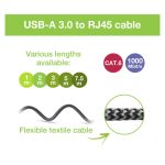 Imagen del Techly ICOC U3A-RJ45-030 cable de red de 3 metros, colores plata y negro, categoría Cat6 F/UTP.