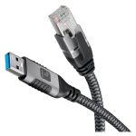 Imagen del Techly ICOC U3A-RJ45-030 cable de red de 3 metros, colores plata y negro, categoría Cat6 F/UTP.