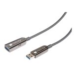 Cable USB Techly ICOC U3AMF-HY-020 de 20 metros, USB 3.2 Gen 1, color negro, SKU ICOC U3AMF-HY-020