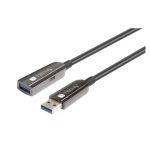 Cable USB Techly ICOC U3AMF-HY-020 de 20 metros, USB 3.2 Gen 1, color negro, SKU ICOC U3AMF-HY-020