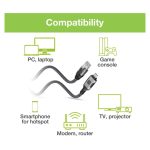 Techly ICOC U3C-RJ45-030 cable de red de 3 metros, Cat6 F/UTP, colores plata y negro, SKU ICOC U3C-RJ45-030