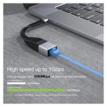 Cable de red Techly ICOC USBC-RJ45 de 0,144 m en color negro. SKU ICOC USBC-RJ45