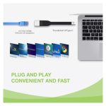 Cable de red Techly ICOC USBC-RJ45 de 0,144 m en color negro. SKU ICOC USBC-RJ45