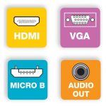 Cable adaptador Techly HDMI a VGA con conector de audio de 3.5mm y Micro USB B. Longitud de 0.15 metros, color negro. SKU: IDATA HDMI-VGA2AU