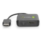 Adaptador de cable Techly IDATA HDMI-VGA8, conecta dispositivos HDMI a pantallas VGA, color negro, SKU IDATA HDMI-VGA8