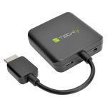 Adaptador de cable Techly IDATA HDMI-VGA8, conecta dispositivos HDMI a pantallas VGA, color negro, SKU IDATA HDMI-VGA8