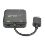 Adaptador de cable Techly IDATA HDMI-VGA8, conecta dispositivos HDMI a pantallas VGA, color negro, SKU IDATA HDMI-VGA8