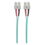 Cable de fibra óptica Techly SC M-M 20 metros, InfiniBand de color aguamarina. SKU: ILWL D5-B-200/OM3