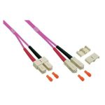 Techly ILWL D5-B-200/OM4, cable de fibra óptica e InfiniBand de 20 metros en color fucsia con conectores SC