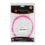 Cable de fibra óptica Techly LC M-M de 10 metros, color fucsia, SKU ILWLD5-LCLC-100/OM4, ideal para conexión en centros de datos.