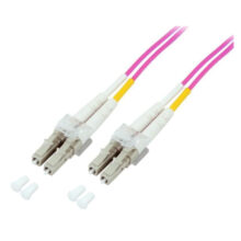 Techly cable de fibra óptica de 15 metros con conectores LC M-M, color fucsia, SKU ILWL D5-LCLC-150/OM4