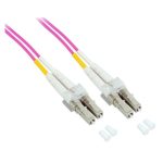 Techly cable de fibra óptica de 15 metros con conectores LC M-M, color fucsia, SKU ILWL D5-LCLC-150/OM4