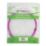 Cable de fibra óptica e InfiniBand Techly de 20 metros, con conectores SC y LC en color fucsia, SKU ILWL D5-SCLC-200/OM4