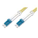 Cable de fibra óptica Techly LC-LC M-M 5m amarillo ideal para centros de datos. SKU: ILWL D9-LCLC-050.