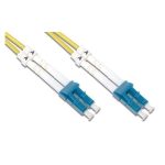 Cable de fibra óptica Techly LC-LC M-M 5m amarillo ideal para centros de datos. SKU: ILWL D9-LCLC-050.