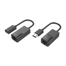 Techly cambiador de género para cable RJ-45 USB 2.0 Type-A en color negro, SKU IUSB-EXTENDTY2