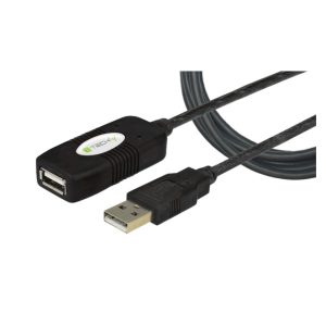 Cable USB 2.0 Techly IUSB-REP10TY de 10 metros en color negro
