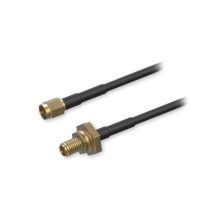 Imagen del cable coaxial Teltonika PR2VM20M de 2 metros con conectores SMA en color negro