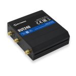 Router inalámbrico Teltonika RUT240 con conexión Ethernet rápida, soporta 4G en la banda de 2,4 GHz, color negro. SKU: RUT24006E000