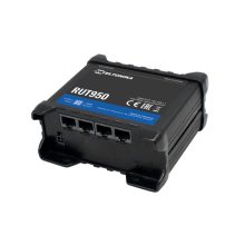 Router inalámbrico Teltonika RUT950 con conectividad 4G y Ethernet rápido capaz de ofrecer alta velocidad en color negro. SKU: RUT950U022C0