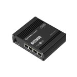 Imagen del router Teltonika RUTM08 con Gigabit Ethernet en color negro, ideal para conexiones rápidas y estables, SKU RUTM08000000