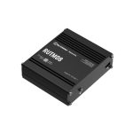 Imagen del router Teltonika RUTM08 con Gigabit Ethernet en color negro, ideal para conexiones rápidas y estables, SKU RUTM08000000