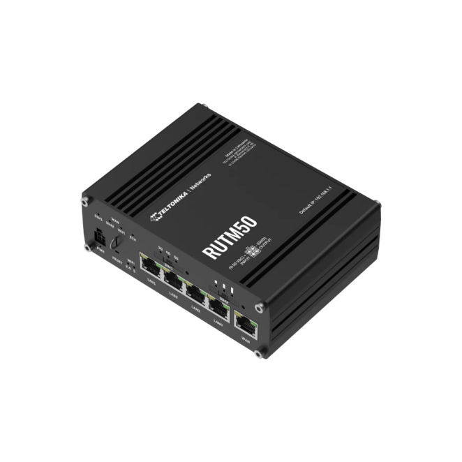 Teltonika RUTM50 router inalámbrico Gigabit Ethernet Doble banda (2,4 GHz / 5 GHz) 5G Negro 2 Teltonika RUTM50 características avanzadas