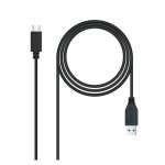 Cable Nanocable USB 3.1 Gen2 de 10Gbps, tipo USB-C/M a USB-A/M, color negro, 1.5 metros, SKU 10.01.4001-L150