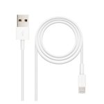 Nanocable Cable Lightning para iPhone con conector USB 2.0, longitud de 1 metro. SKU: 10.10.0401