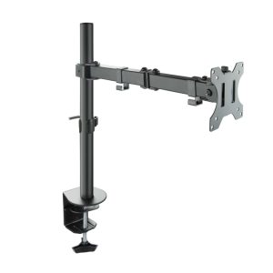 Soporte de mesa giratorio e inclinable TooQ para pantalla de 13 a 32 pulgadas, un brazo, carga máxima 8 kg, color negro. SKU: DB1032TN-B