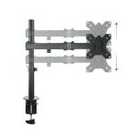 Soporte de mesa giratorio e inclinable TooQ para pantalla de 13 a 32 pulgadas, un brazo, carga máxima 8 kg, color negro. SKU: DB1032TN-B