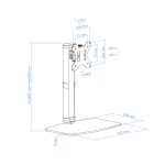 Soporte para monitor TooQ DB1127TN-B, escritorio negro, para monitores de 68,6 cm (27 pulgadas) SKU: DB1127TN-B
