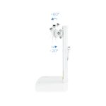 Soporte para monitor de escritorio, marca TooQ, compatible con monitores de 27 pulgadas, color blanco. SKU: DB1127TN-W